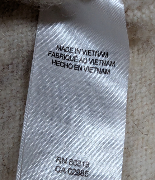 Lucky Brand V-Neck Sweater Woman’s Cream Wool Blend - Picture 6 of 7